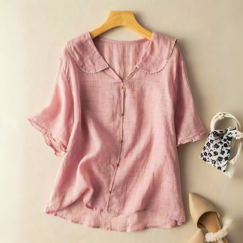 Chemisier Coton-Lin & Coupe Fluide Chic