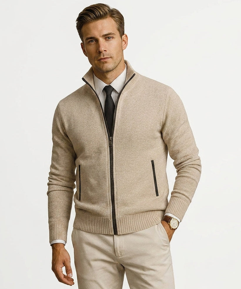 Pull ajusté à capuche pour homme – Laine mérinos, coupe ajustée, idéal au quotidien