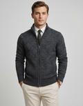 Pull ajusté à capuche pour homme – Laine mérinos, coupe ajustée, idéal au quotidien