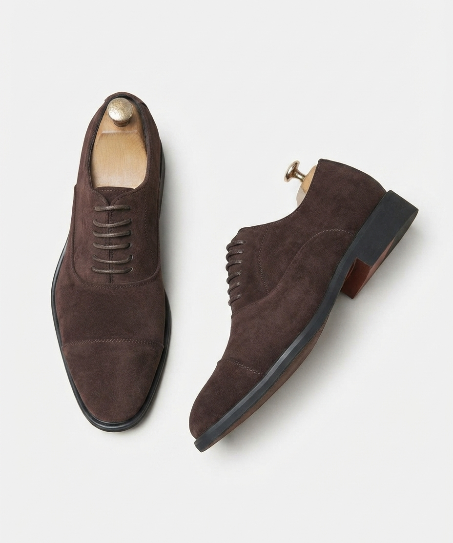 Richelieu homme – Bout droit, laçage fermé, style élégant pour les occasions habillées