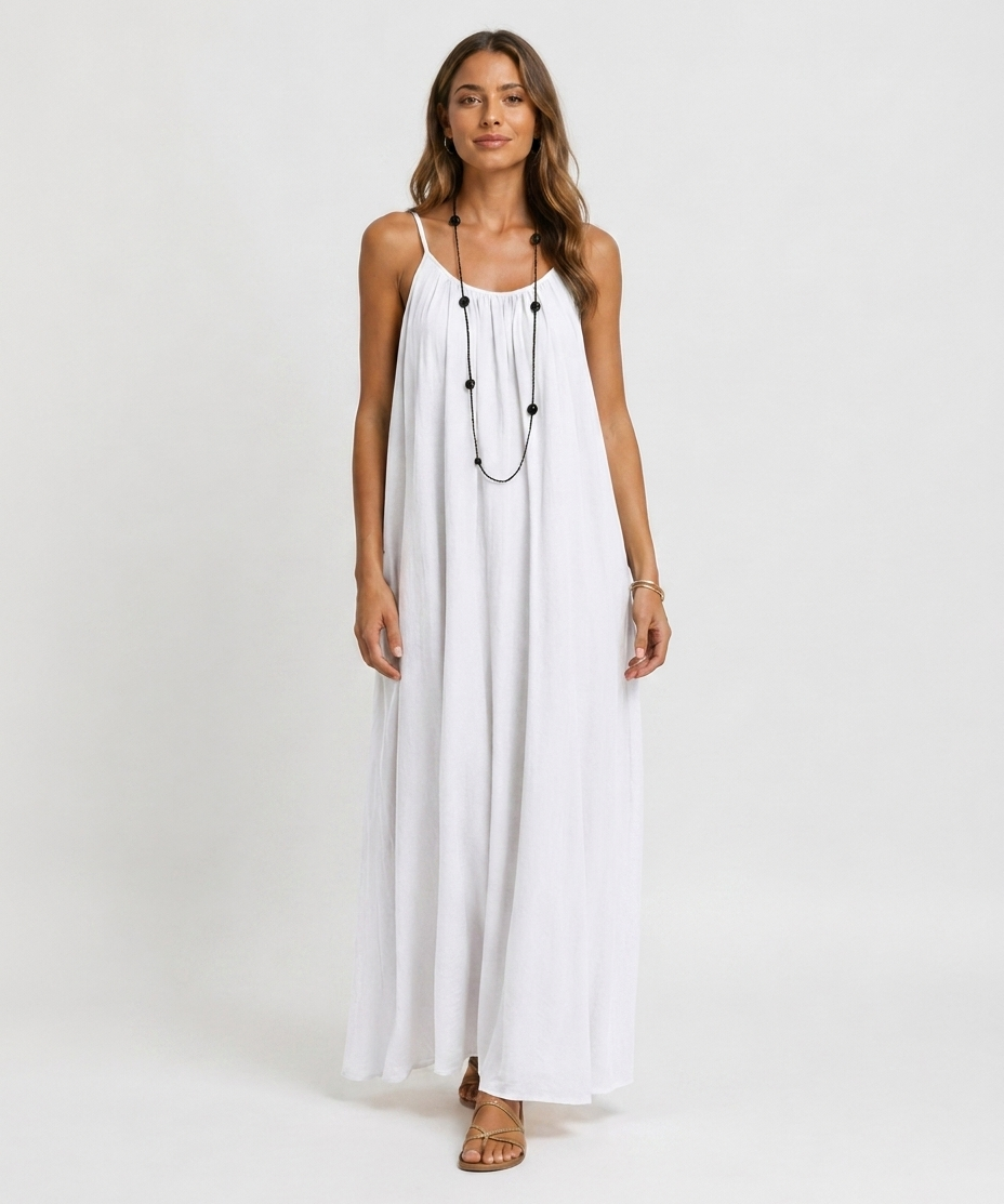 Robe Longue Sans Manches – Coupe Fluide Silhouette Maxi Pour le Quotidien