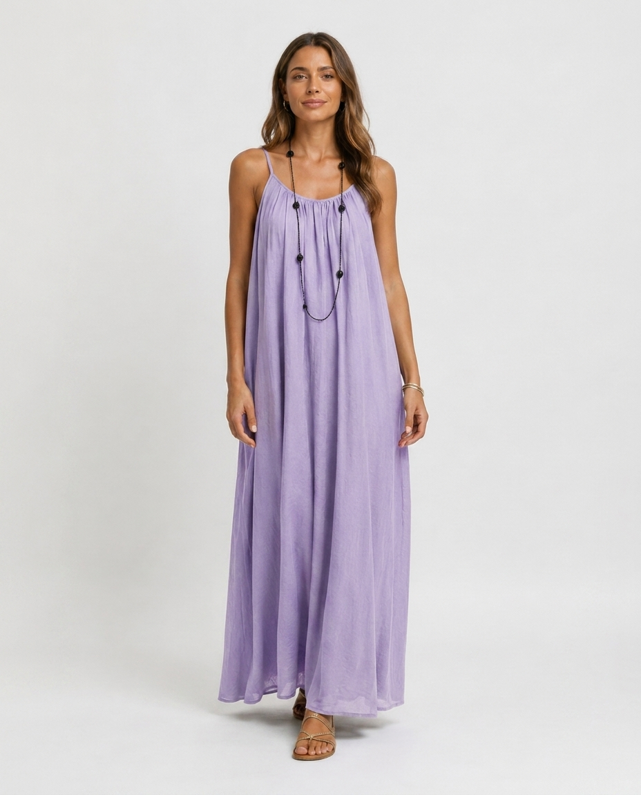 Robe Longue Sans Manches – Coupe Fluide Silhouette Maxi Pour le Quotidien