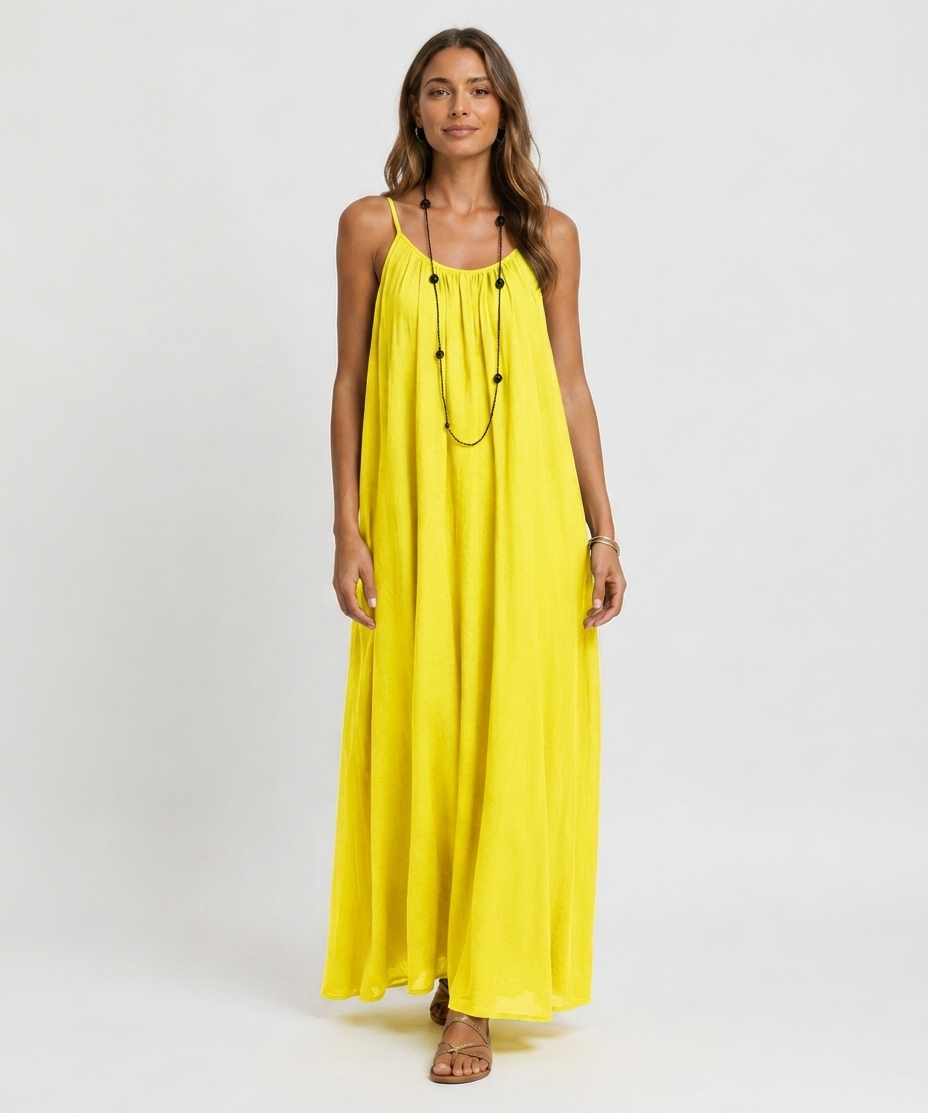 Robe Longue Sans Manches – Coupe Fluide Silhouette Maxi Pour le Quotidien