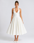 Robe Midi Sans Manches en Coton Mélangé – Coupe A-line, sans manches, pour le quotidien