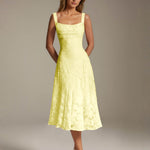 Robe Longue en Dentelle Col Carré Img 15