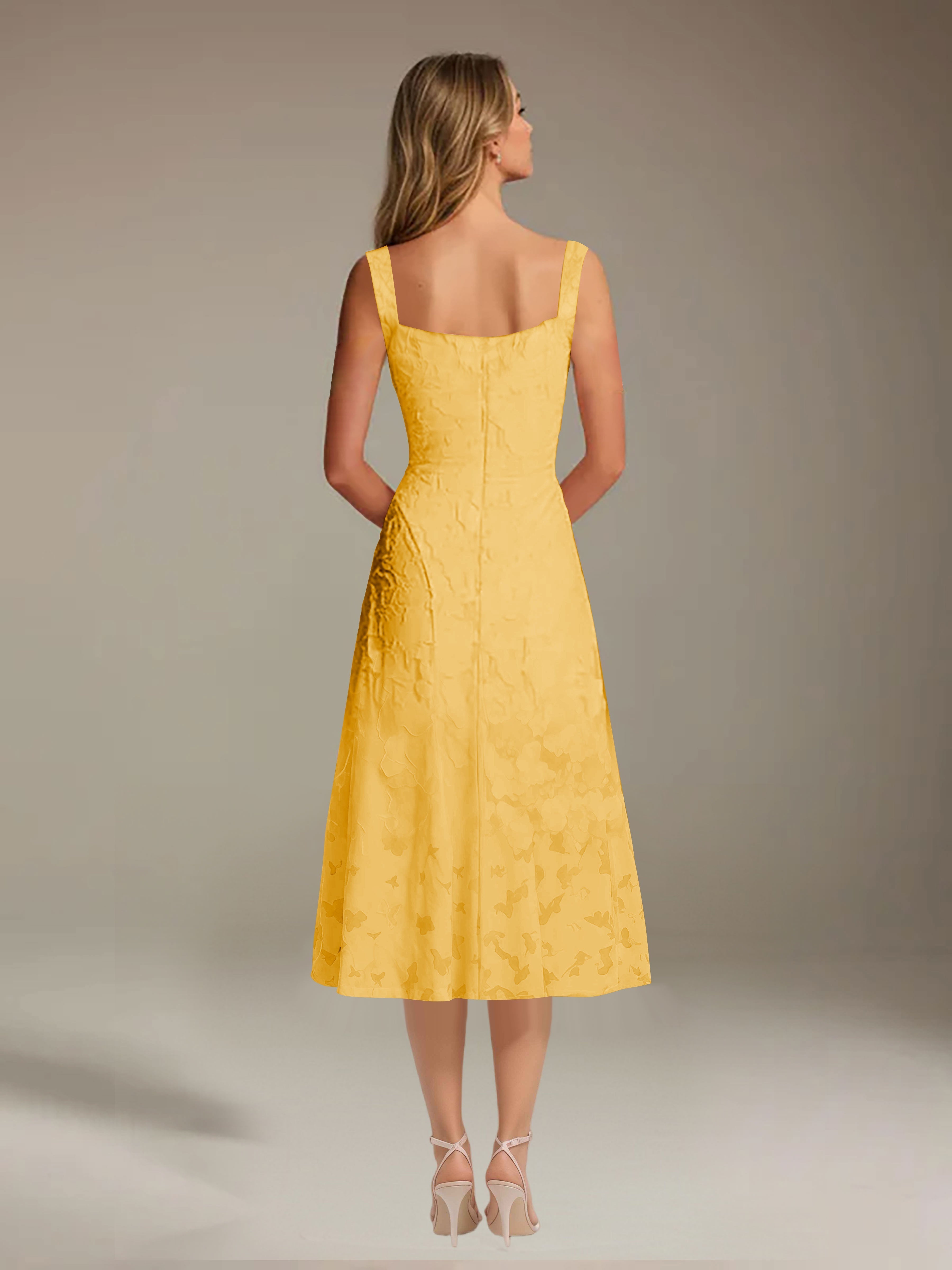 Robe Longue en Dentelle Col Carré Img 51