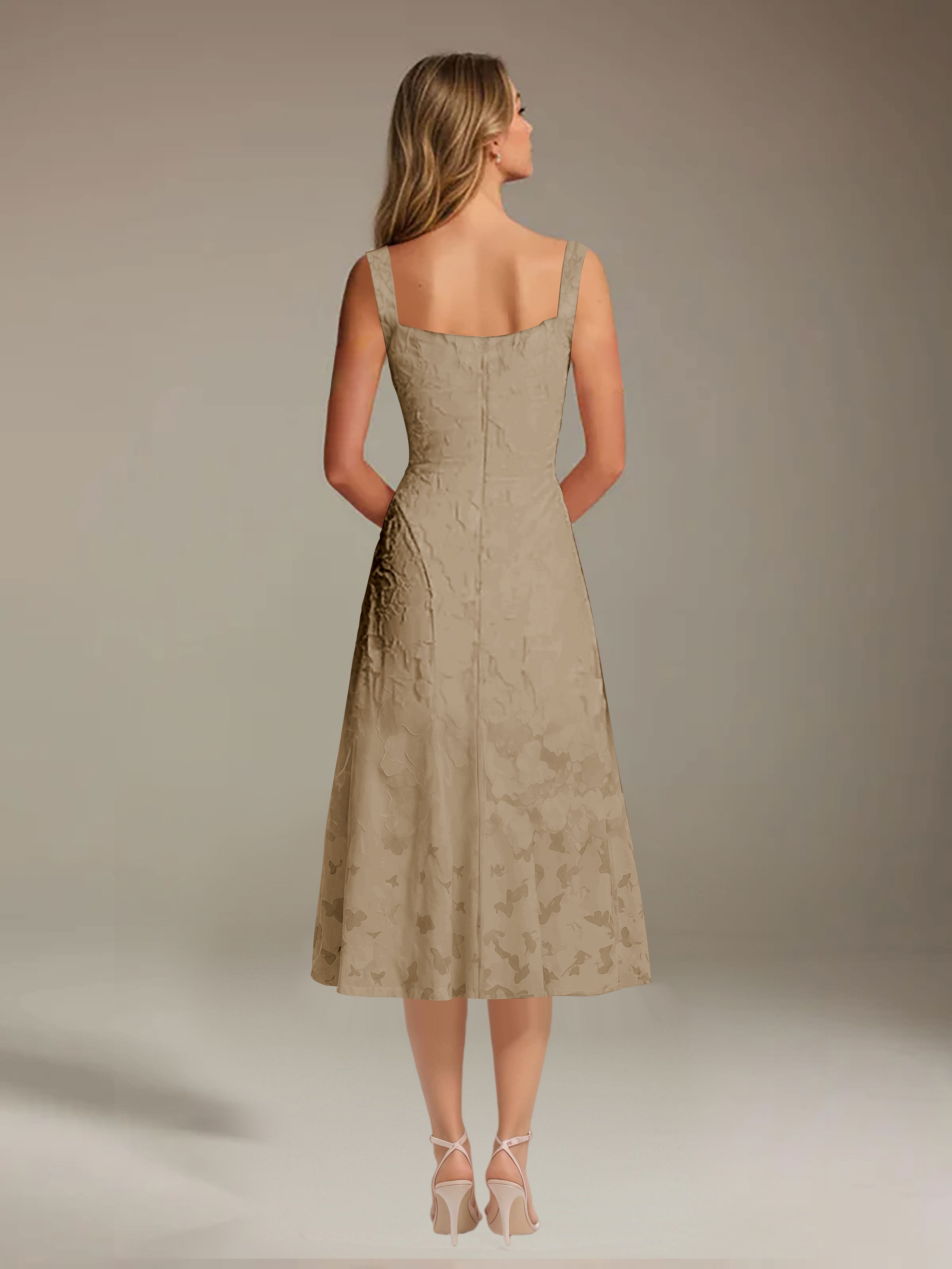 Robe Longue en Dentelle Col Carré Img 56