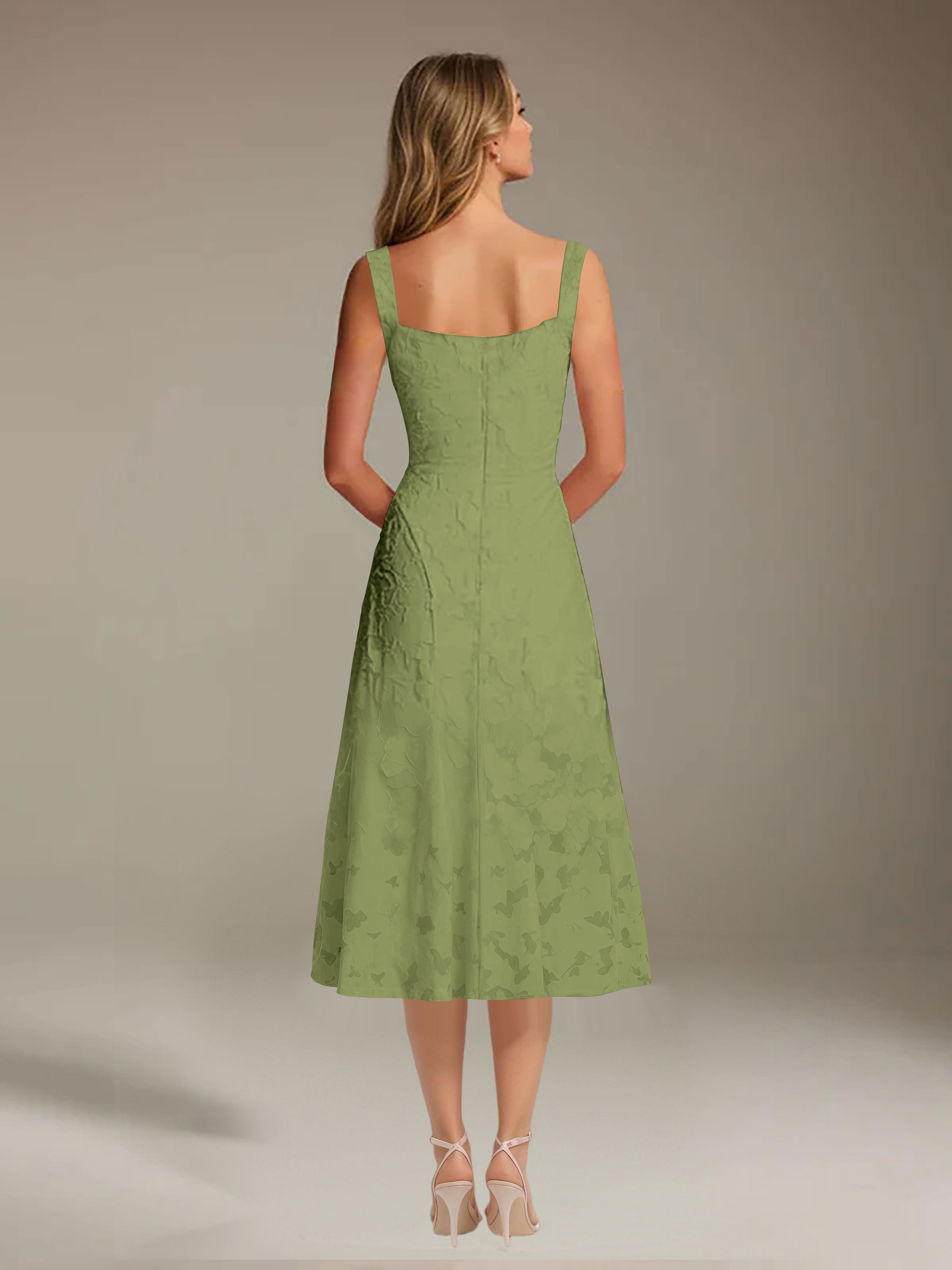 Robe Longue en Dentelle Col Carré Img 57