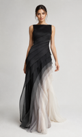Robe de soirée longue – Coupe maxi fluide, silhouette classique pour cérémonie