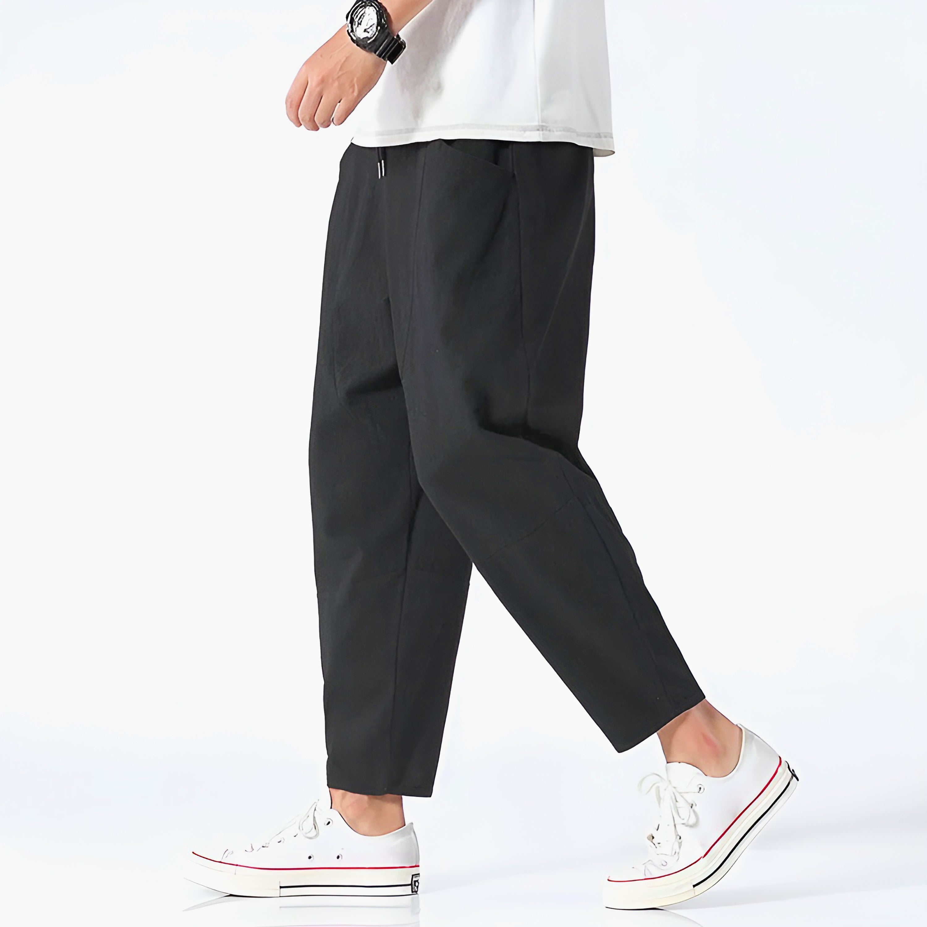 Pantalon Croppé en Coton