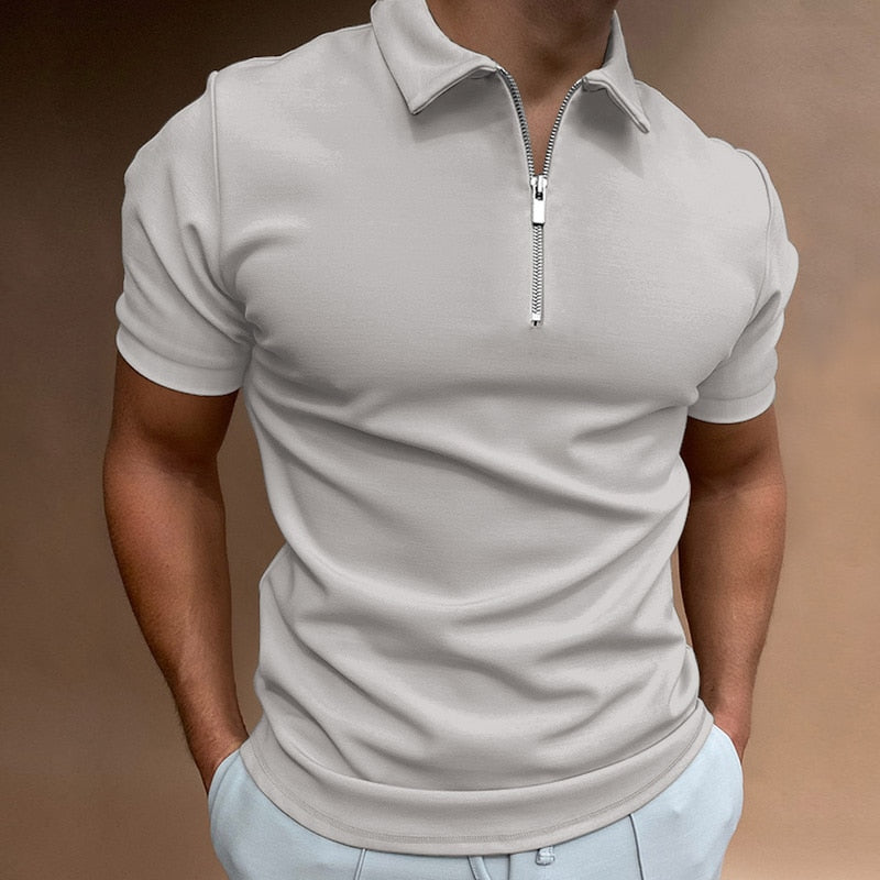Polo élégant à couleur unie