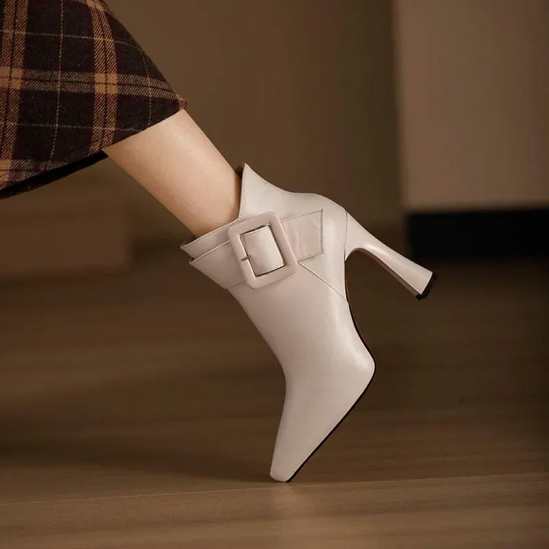 Clarice Boucle Ankle Boots