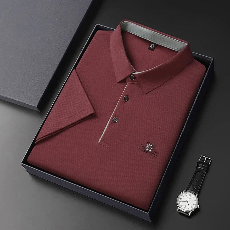 Chemise polo homme manches courtes élégante et respirante