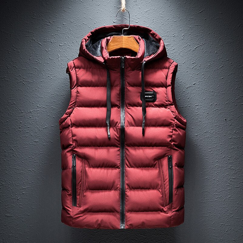 Gilet à Capuche Sportif Doublé et Confortable Mi-Saison