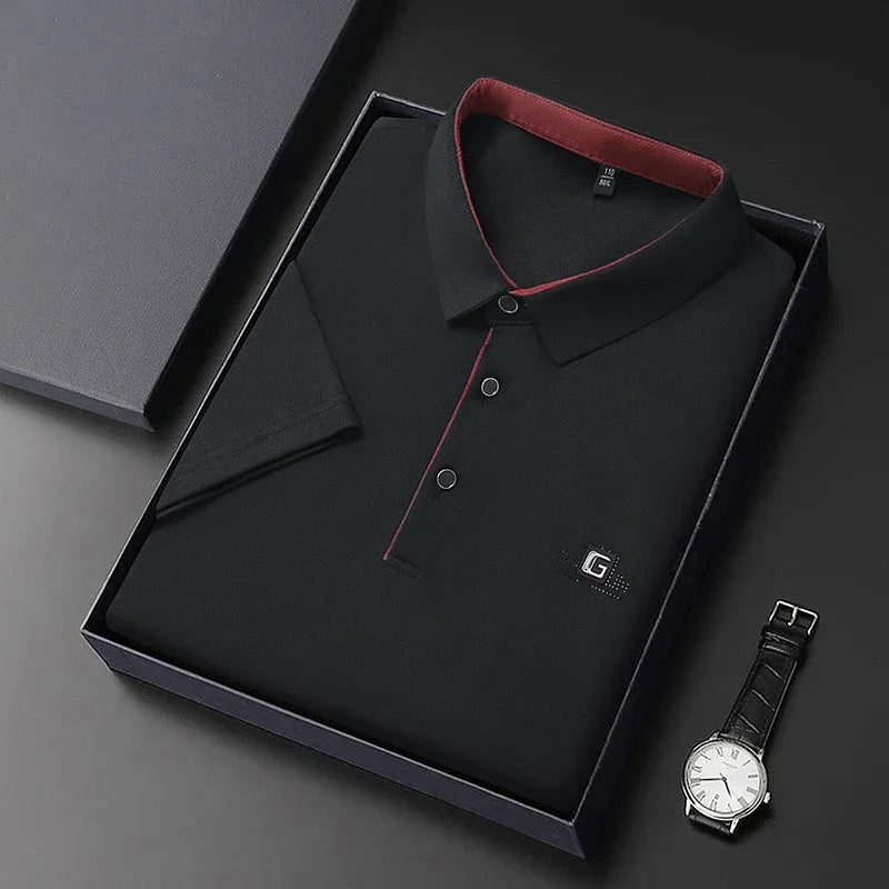 Chemise polo homme manches courtes élégante et respirante