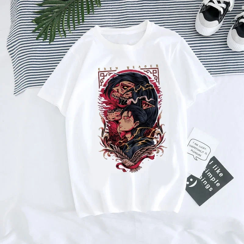 T-shirt Attack on Titan style Harajuku