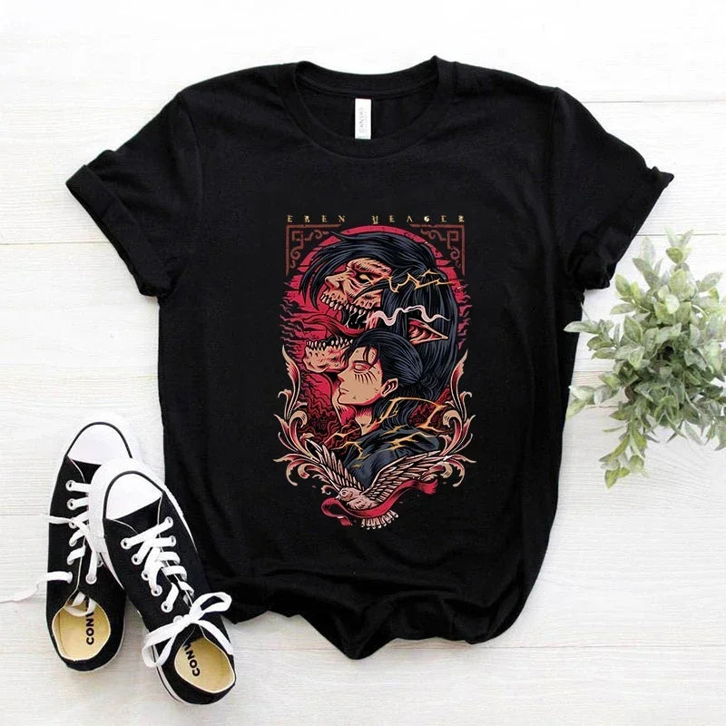 T-shirt Attack on Titan style Harajuku