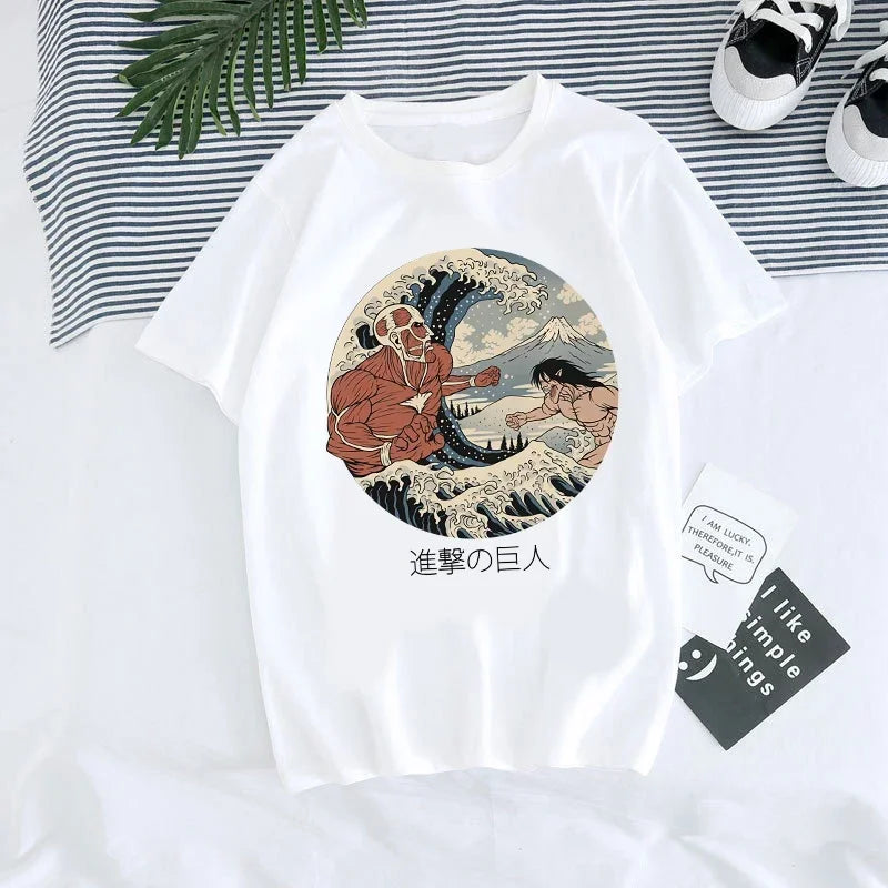 T-shirt Attack on Titan style Harajuku