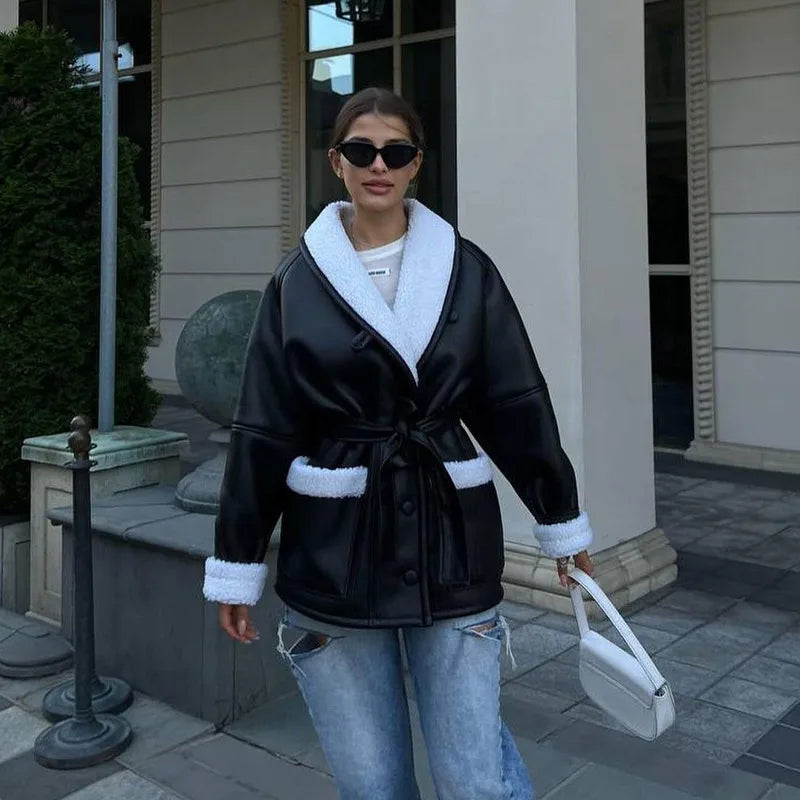 Veste Tendance Ceinturée pour Femme