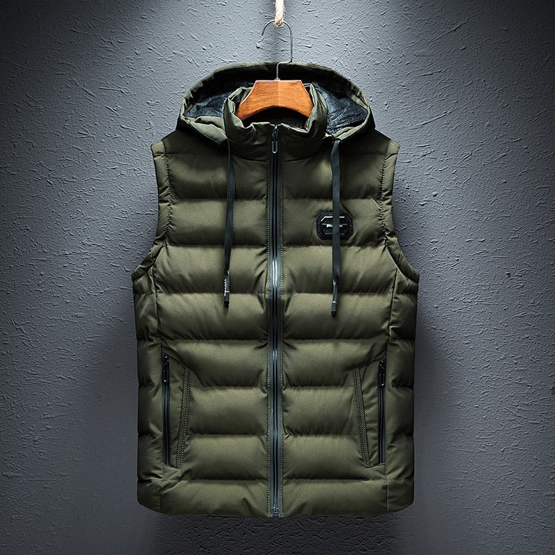 Gilet à Capuche Sportif Doublé et Confortable Mi-Saison