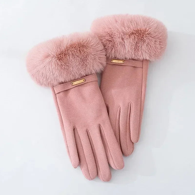 Gants en Fourrure Synthétique – Chaleur & Élégance Hivernale