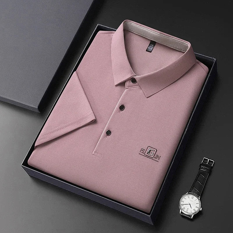 Chemise polo homme manches courtes élégante et respirante