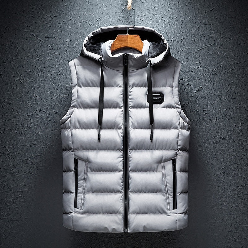Gilet à Capuche Sportif Doublé et Confortable Mi-Saison