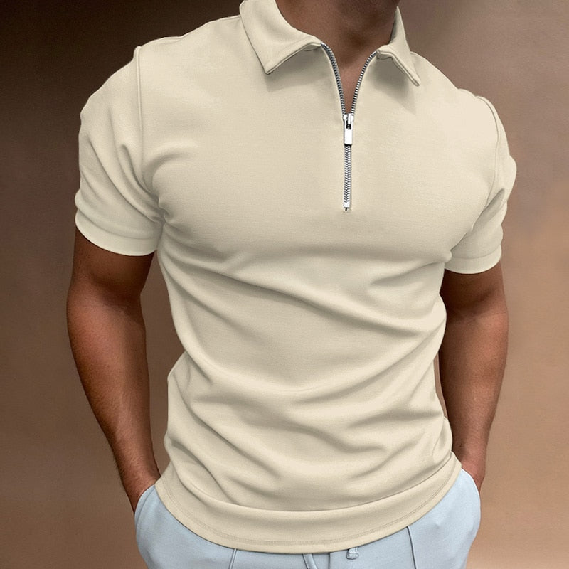 Polo élégant à couleur unie