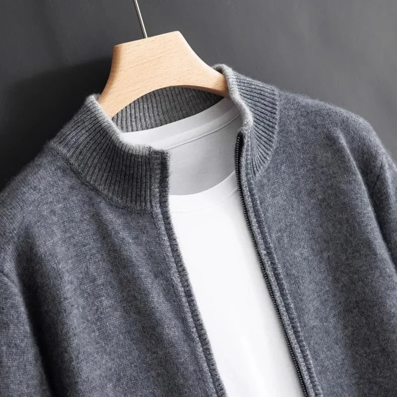 Veste en cachemire à fermeture éclair Riku
