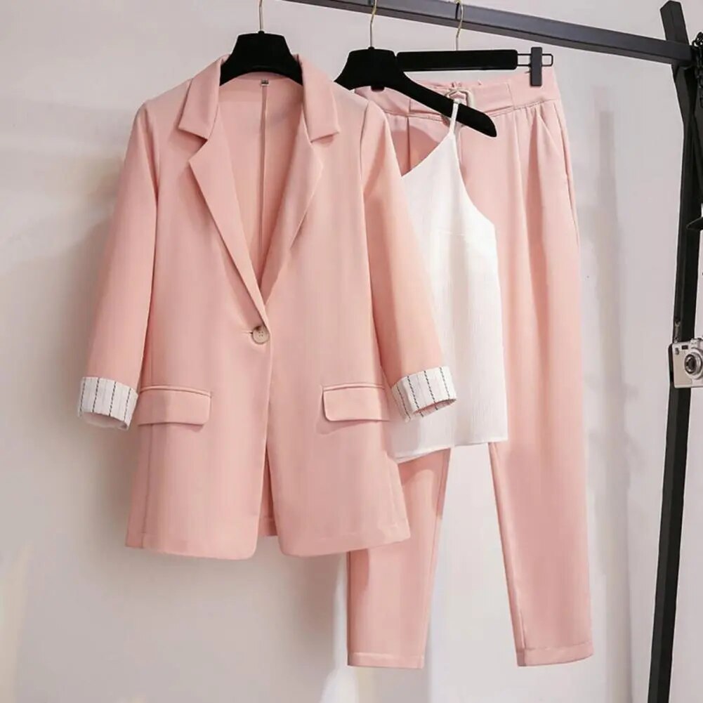 Ensemble Blazer Trois Pièces Féminin Premium