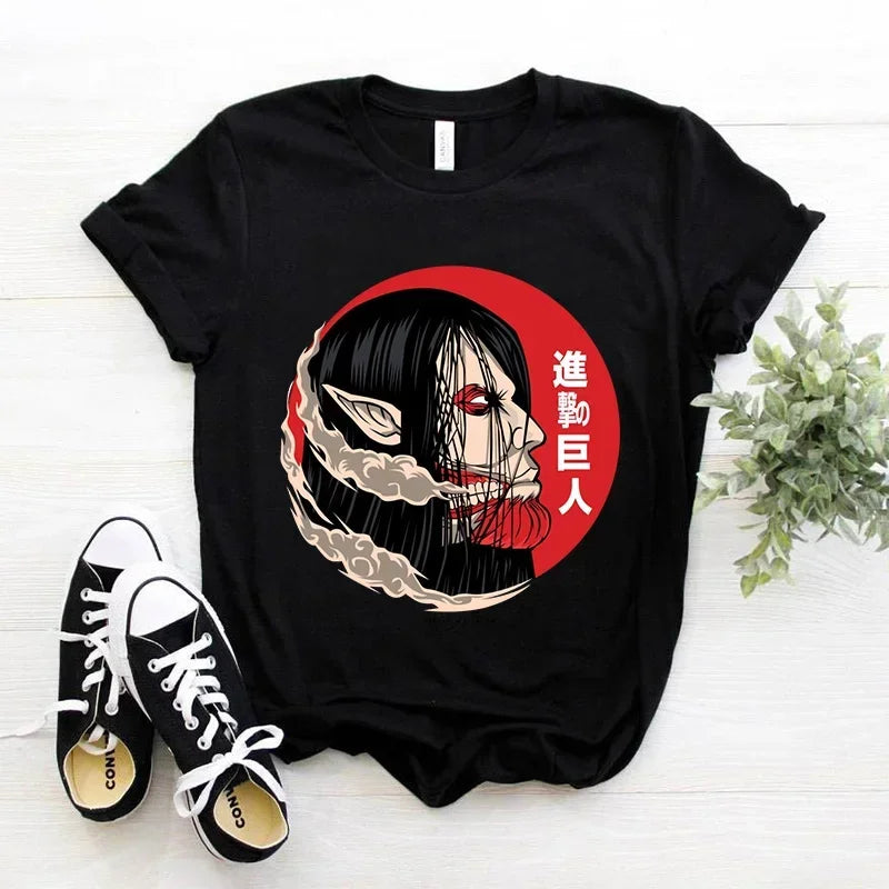 T-shirt Attack on Titan style Harajuku
