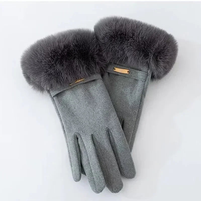 Gants en Fourrure Synthétique – Chaleur & Élégance Hivernale