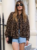 Gilet en Tricot Léopard Élégant pour Femmes