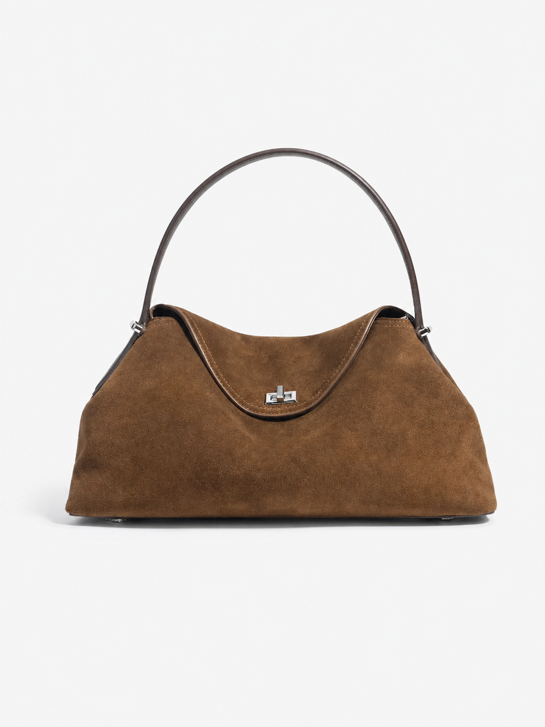Sac à Main en Cuir Suédé – Forme trapèze structurée, bandoulière réglable, quotidien