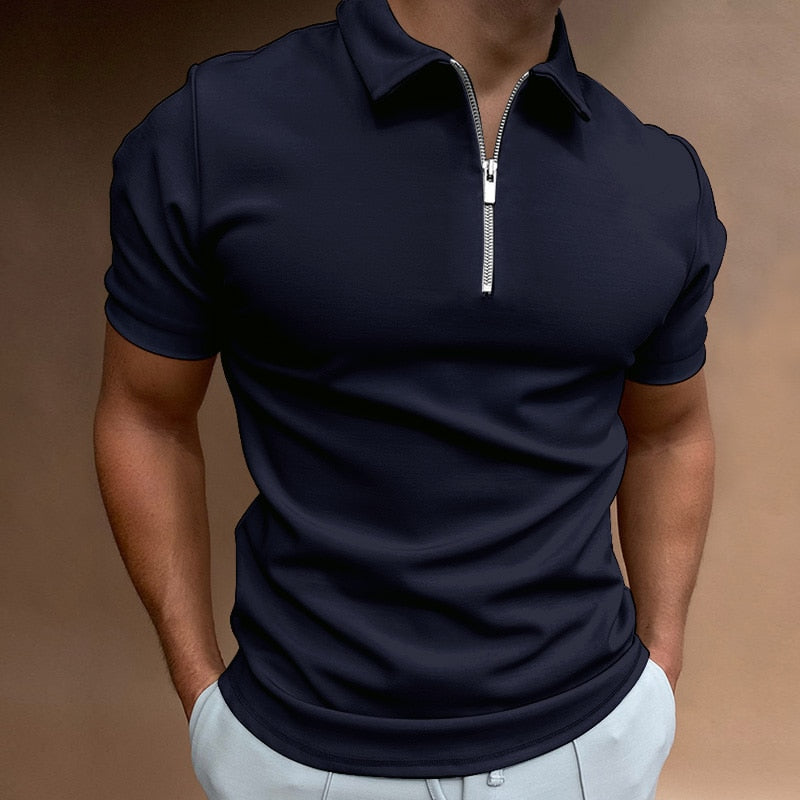 Polo élégant à couleur unie