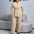 Ensemble de Costume Féminin – Blazer Long Taillé & Élégance Formelle