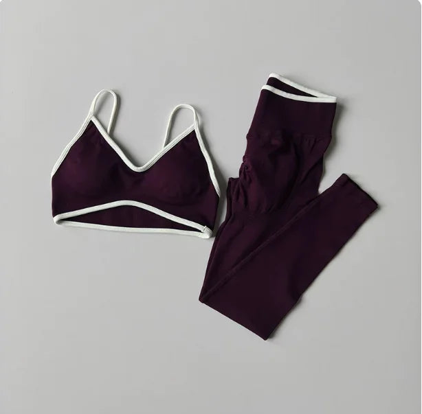 Ensemble Sport Sans Couture - Legging Taille Haute Sculptant