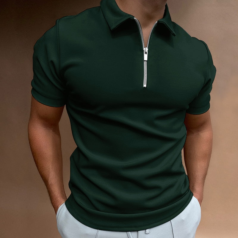 Polo élégant à couleur unie