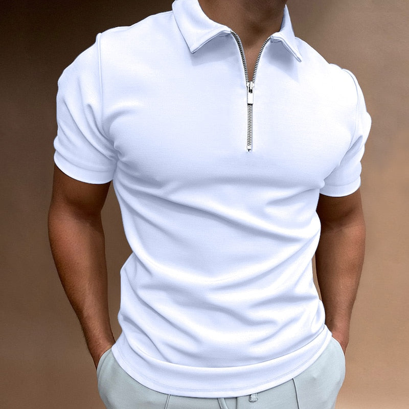 Polo élégant à couleur unie