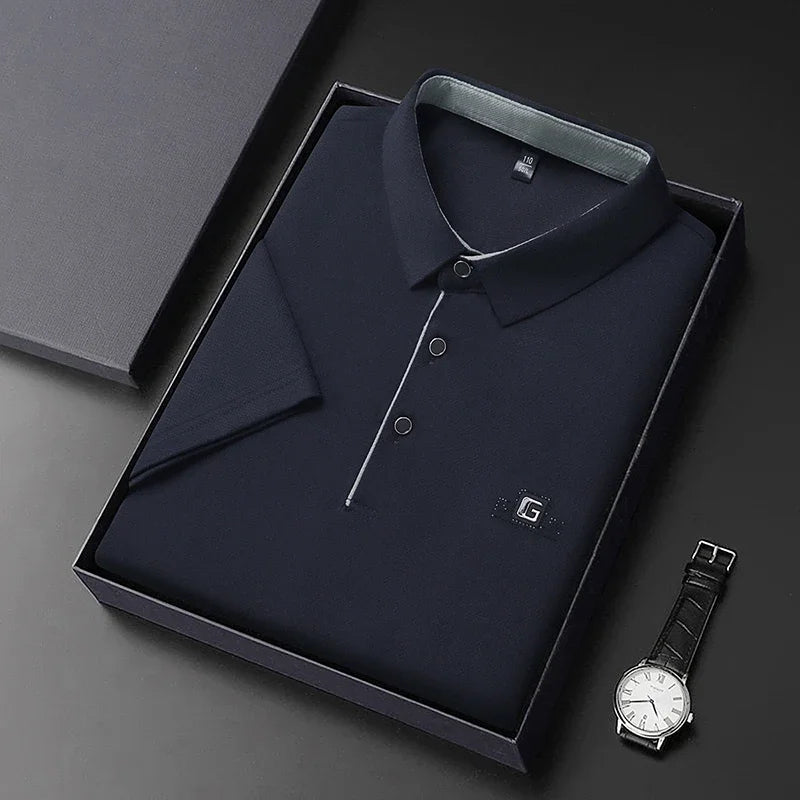 Chemise polo homme manches courtes élégante et respirante