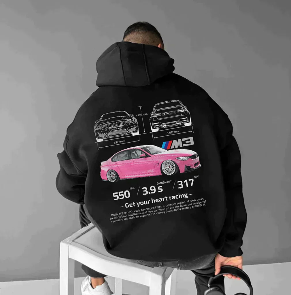 Hoodie homme confortable à imprimé graphique moderne