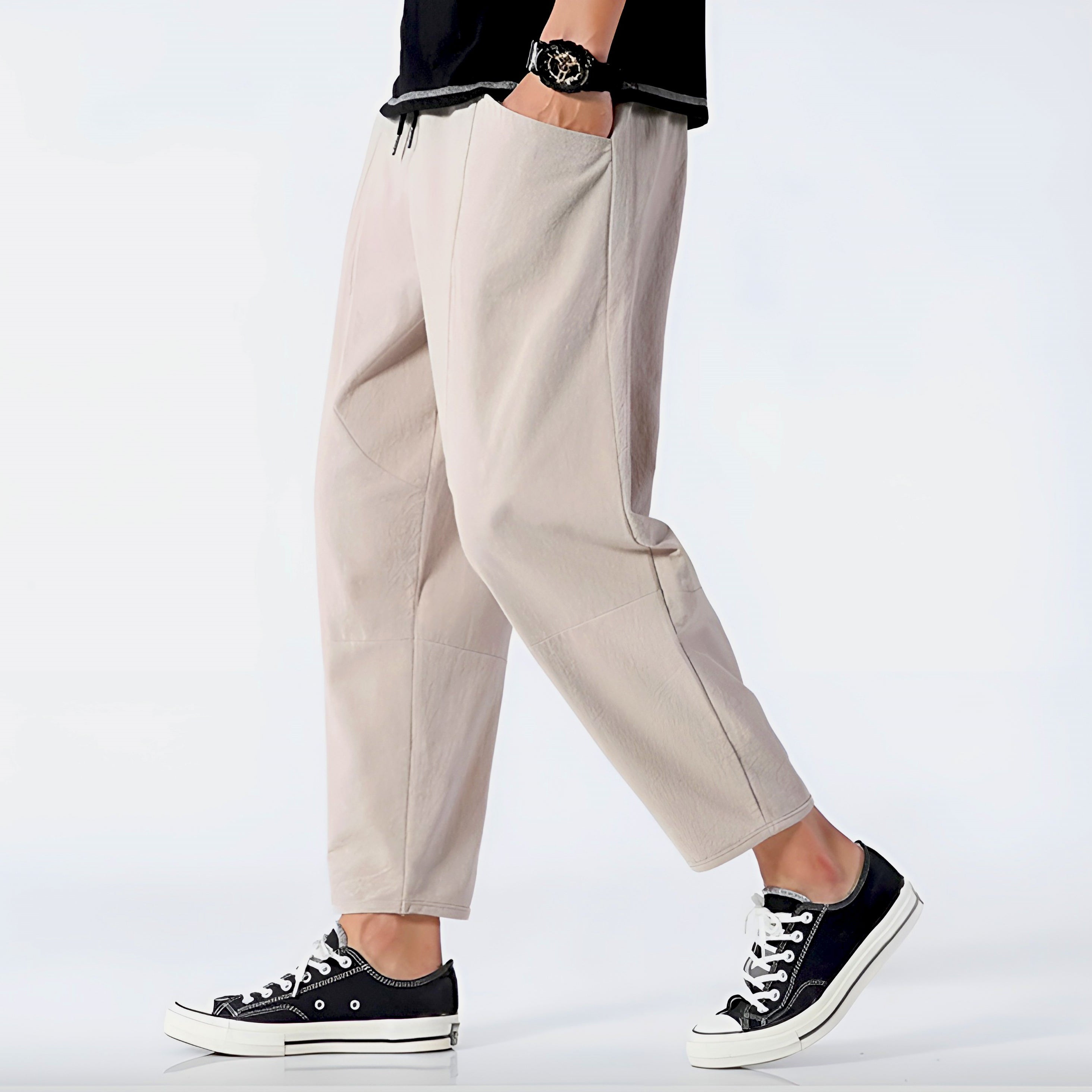 Pantalon Croppé en Coton