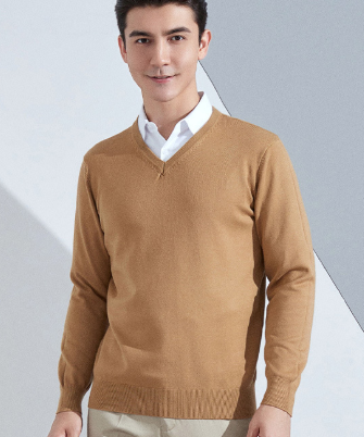 Pull Slim Fit en Merino à Col V