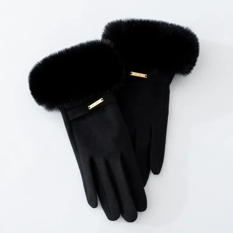 Gants en Fourrure Synthétique – Chaleur & Élégance Hivernale