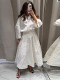 Ensemble Jupe Plissée et Haut Ample - Style Fluide Chic et Élégant