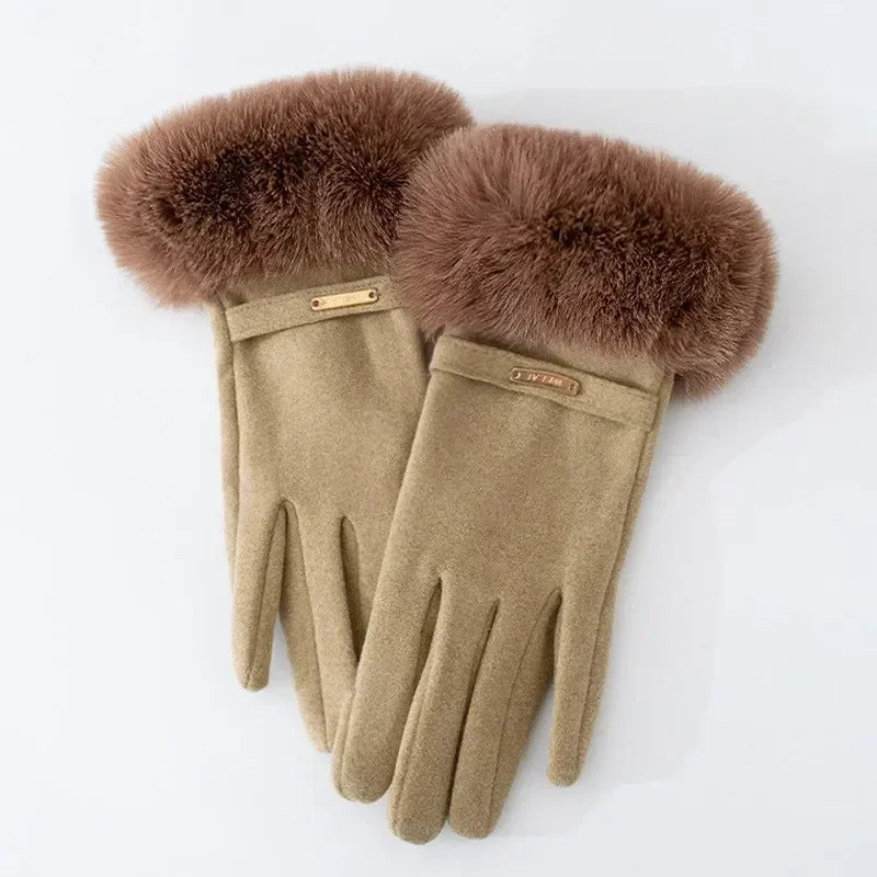 Gants en Fourrure Synthétique – Chaleur & Élégance Hivernale