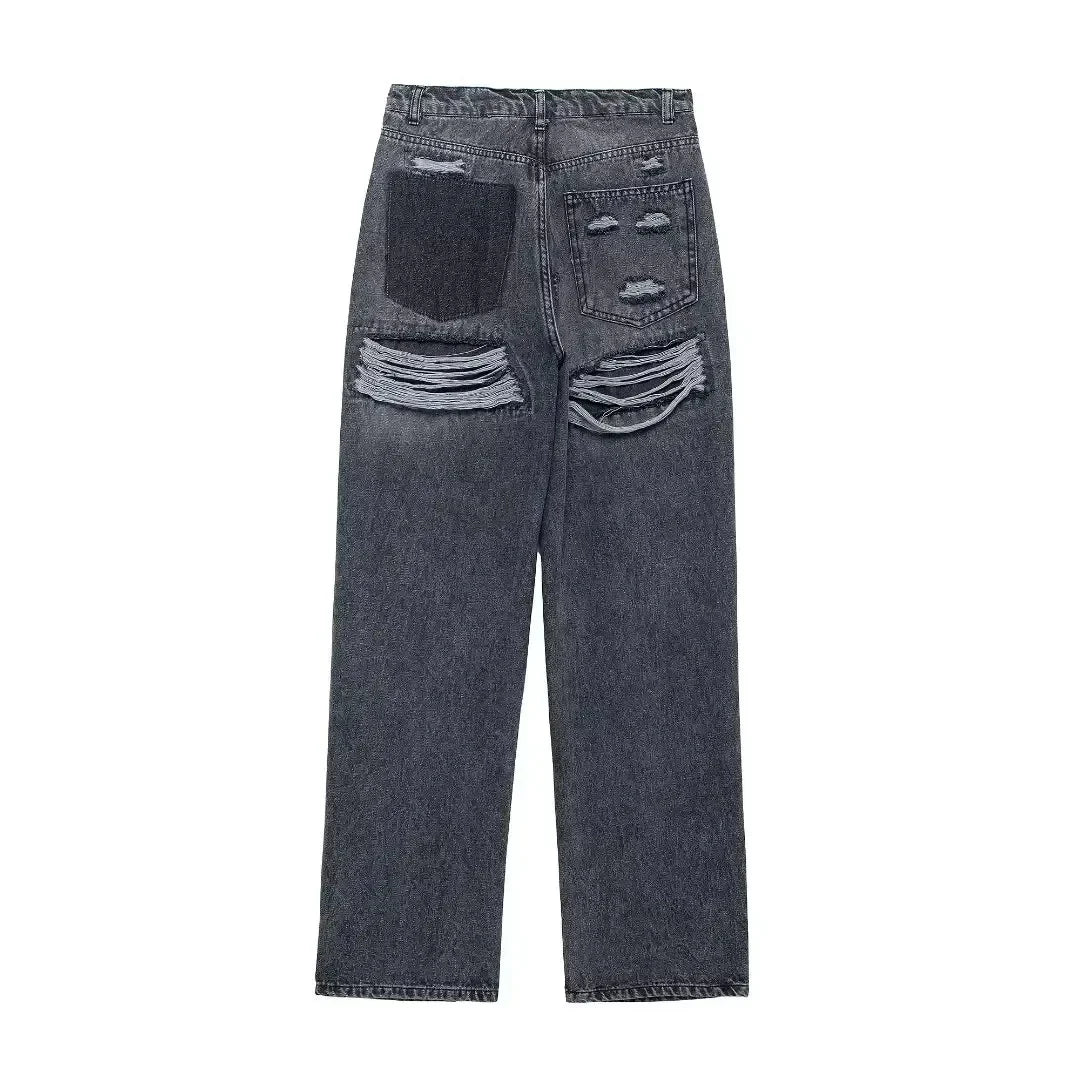 Jean Ripped Taille Haute Vintage