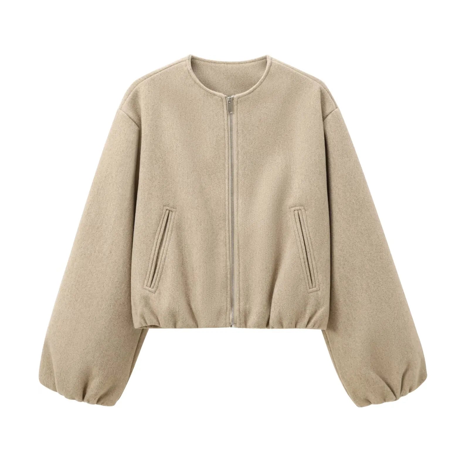 Veste Bomber Grise Femme au Style Décontracté et Confortable