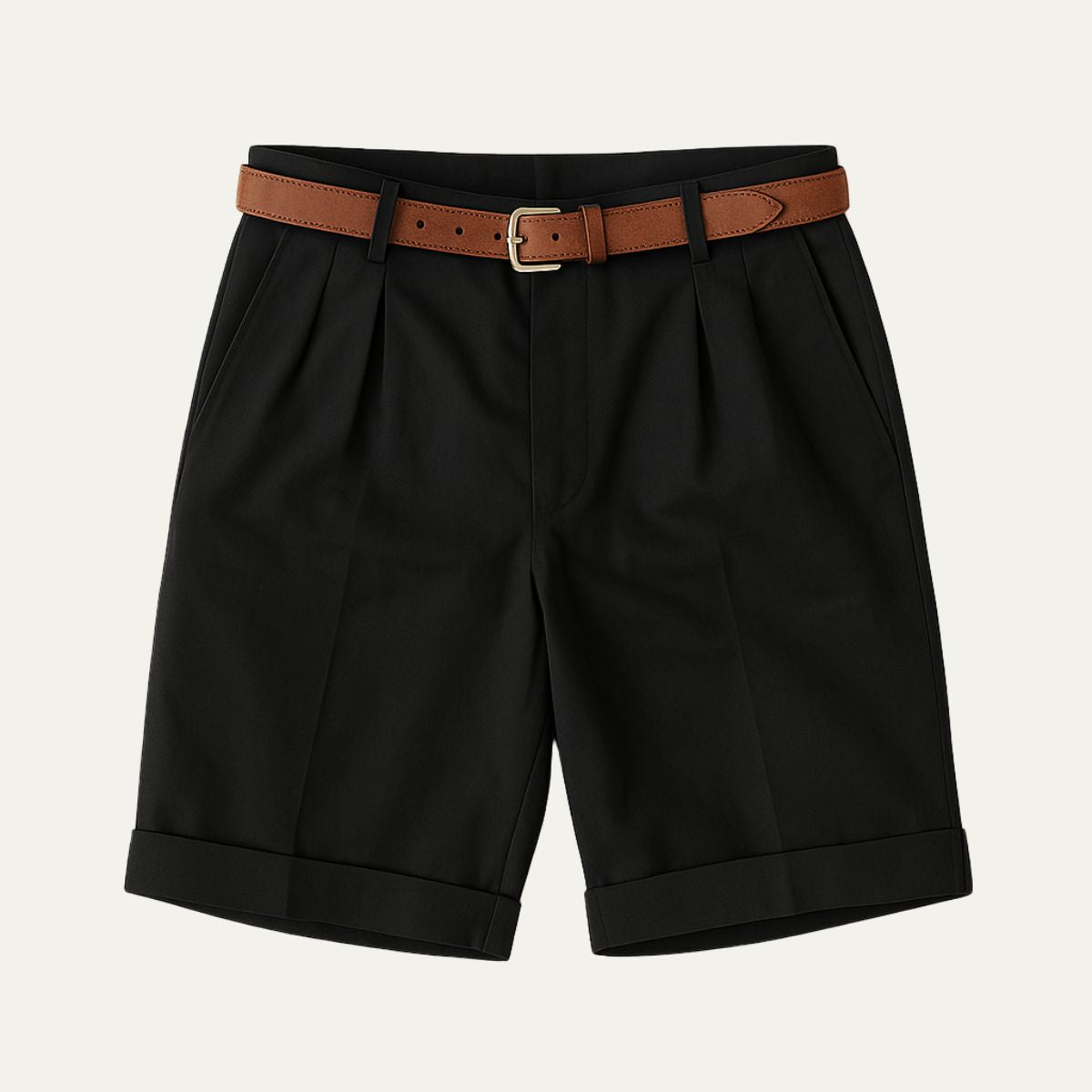 Short Homme à Pinces – Taille Structurée, Revers Soignés, Pour le Quotidien et les Loisirs