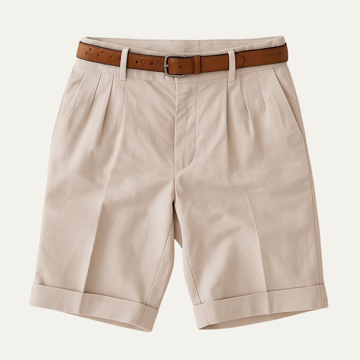 Short Homme à Pinces – Taille Structurée, Revers Soignés, Pour le Quotidien et les Loisirs